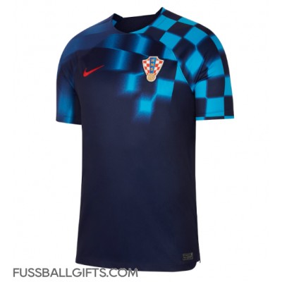Kroatien Fußballbekleidung Auswärtstrikot WM 2022 Kurzarm